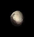 Die tweekleurige maan Iapetus, 22 Augustus 1981.
