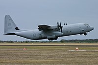 Um C-130J da Real Força Aérea da Austrália.