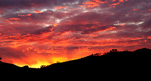 Australian sunset, near Swifts Creek