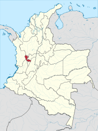 Розташування департамента Рисаральда на мапі Колумбії
