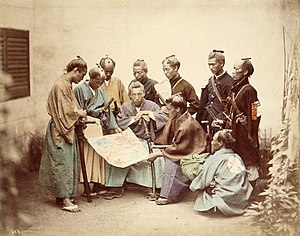 Самураї з Сацума-хану у часи війни Босін (1860-ті, Фелікс Беато)