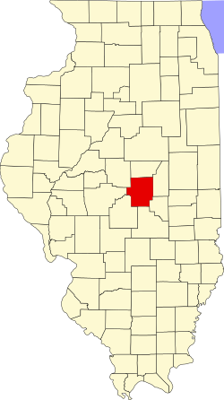 Karte von Macon County innerhalb von Illinois