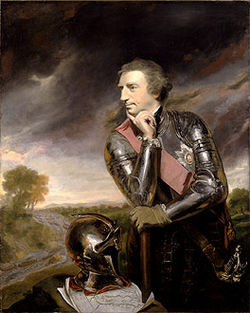 Amherst tábornok Joshua Reynolds festményén, 1765.