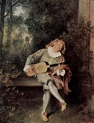 Antoine Watteau, Musicien (1717-1719), 55,2 × 43,1 cm.