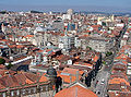View on central Porto from the Torre dos Clérigos (July, 2005).
