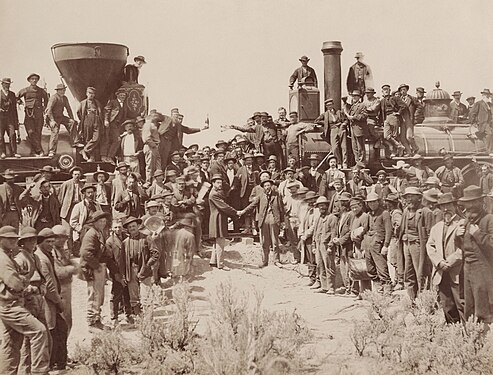 اتصال راه‌آهن غرب و شرق آمریکا در سال ۱۸۶۹