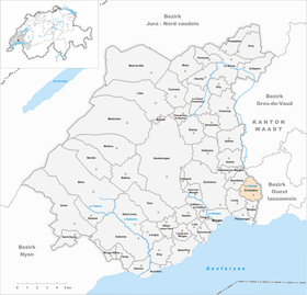 Karte von Echandens