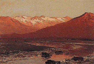 Thomas Somercasales. Paisagem em vermelho, 1888.