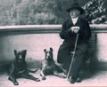 Otto von Bismarck and his dogs Tyras II und Rebecca; July 1891