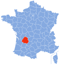 Location of Dordogne