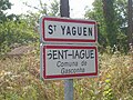 5.11 - 11.11: Ina tavla dal lieu biling franzos e gascon da la vischnanca da Saint-Yaguen.