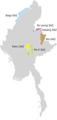Localização de Wa (divisão auto-administrada)