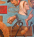 Lukisan Italia memperlihatkan gambaran jempol terjepit.