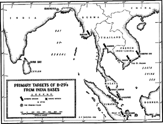 Peta hitam putih yang menunjukkan India, Sri Lanka, dan sebagian Asia Tenggara.