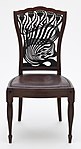 Chair (Art Nouveau); by Arthur Heygate Mackmurdo; c.1883; mahogany; 97.79 x 49.53 x 49.53 cm; Los Angeles County Museum of Art