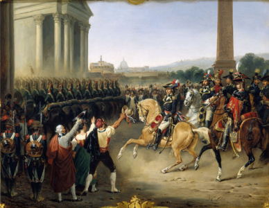 Французька армія під командуванням генерала Бертьє входить в Рим (10 лютого 1798 роки)