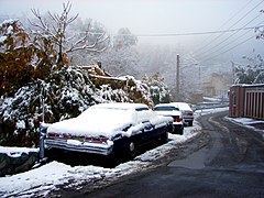 برف در تهران.