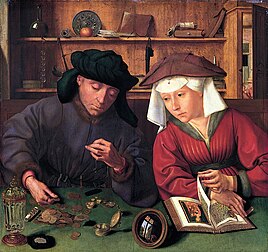 Le Prêteur et sa femme, Quentin Massys (1514). (définition réelle 1 517 × 1 429*)