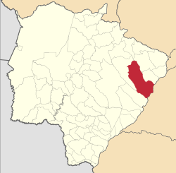 Localização de Três Lagoas em Mato Grosso do Sul