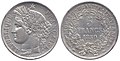 Moneta da 5 franchi in argento, 1850, Seconda Repubblica francese.
