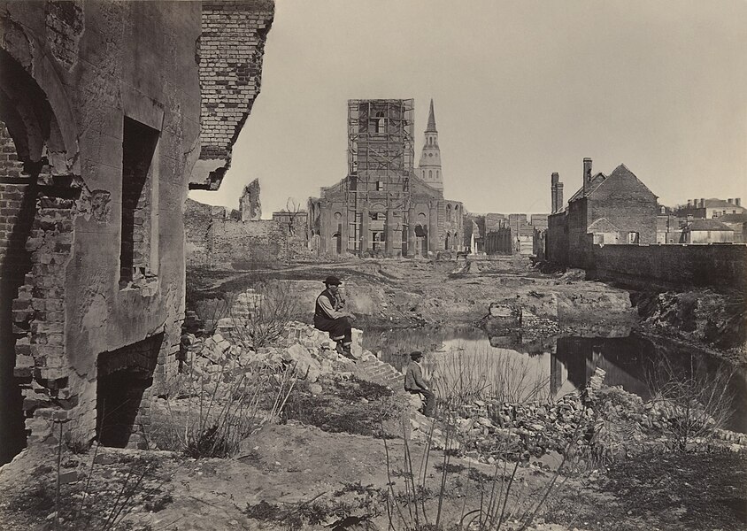 Ruins in Charleston, South Carolina, from Photographic Views of Sherman's Campaign by George N. Barnard, restored by Adam Cuerden, one of our new featured pictures.