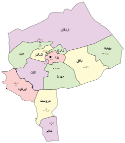 موقعیت استان یزد