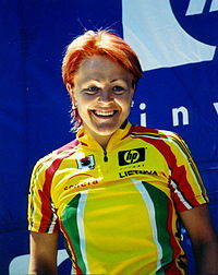 Diana Žiliūtė Women's Challenge -kilpailun etappivoittajana 2002.