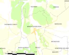 Poziția localității Brinon-sur-Beuvron