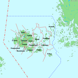 Regione delle Åland – Mappa