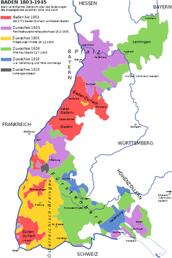 Baden hingga tahun 1803 (merah)