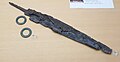 Epée en fer et anneaux en alliage cuivreux, 5e siècle avant notre ère, Fouilles de Saulcy et Bertrand, 1864, Tumulus A, sépulture indéterminée