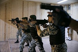 NOHED Brigade of Iran training with their MP5 along with their sidearm