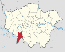 Kingston upon Thames na karti Greater Londona