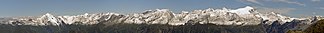 Die Adula-Alpen vom Pizzo Terri bis zum Adula vom Valle di Blenio aus gesehen.