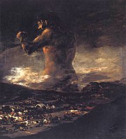 p. 411: El coloso by Francisco de Goya (1808).