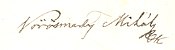 Vörösmarty Mihály aláírása