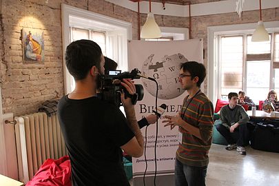 Press interview on WikiFlashMob, Lviv