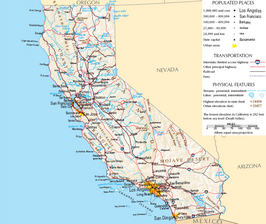 Kaart van State of California