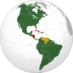      Estados miembros     Estados miembros retirados     Estados miembros en disputa