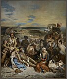 キオス島の虐殺（1823-24年、ルーヴル美術館所蔵） "Scène des massacres de Scio"