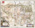 Mapa Horní Lužice z roku 1635