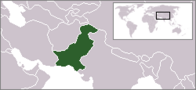 Ένας χάρτης που δείχνει τη θέση του Πακιστάν