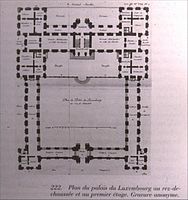 План Люксембурзького палацу з курдонером — парадним двором