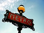 Panneau du métro parisien