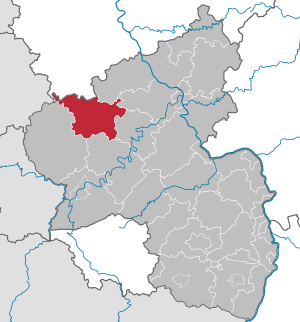 Li position de Subdistrict Vulkaneifel in Rheinland-Palatinia
