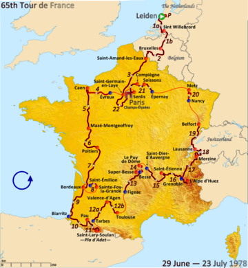 1978 Tour de France rotası