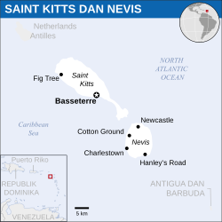 Lokasi Saint Kitts dan Nevis