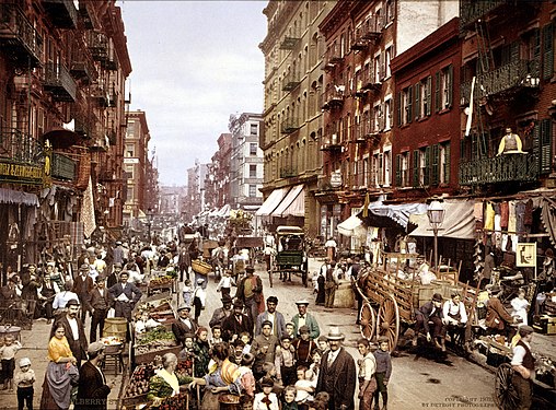 خیابان مالبری شهر نیویورک در سال ۱۹۰۰ میلادی