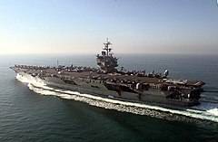 Авианосец USS Enterprise (CVN-65) стал первым в мире авианосцем с атомной силовой установкой