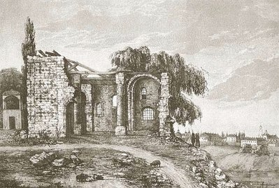Калозька церква на літографії Наполеона Орди, 1870-ті рр.